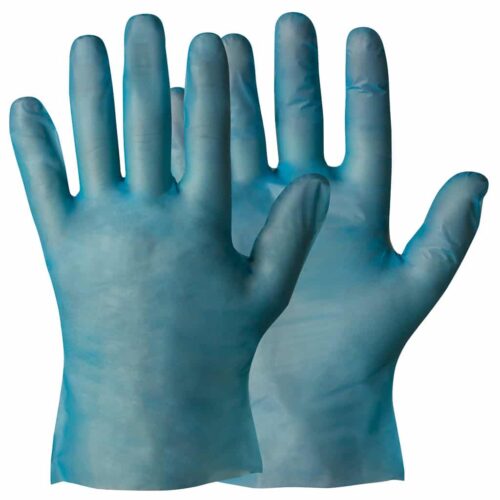 Engångshandskar Thermo Elastic Polymer (T.E.P.), puderfria. Färg: blå 200 st förp.