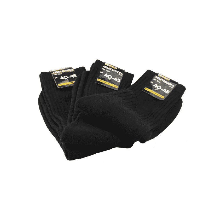 Arbetssockor 12-pack fler färger one size 40-45