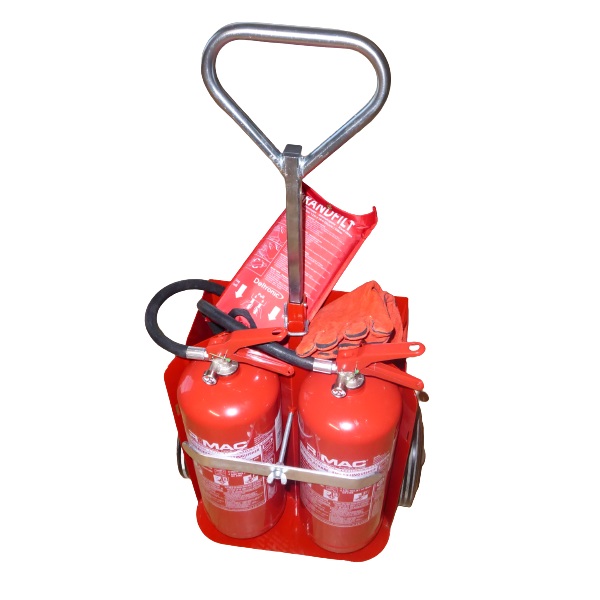 Heta arbeten kärra kompl. 2 x 6kg 55A 233B C + filt & handskar