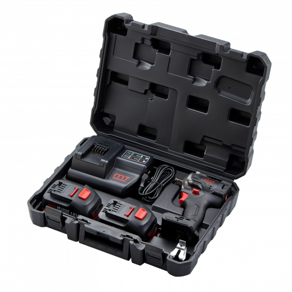 Väska komplett med batteri och laddare för mutterdragare M7 compact 1/2"